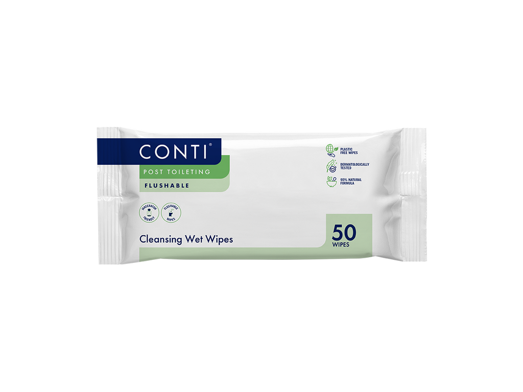 Conti Post Toileting Grote Vochtige Doekjes Geurvrij 50 Doekjes