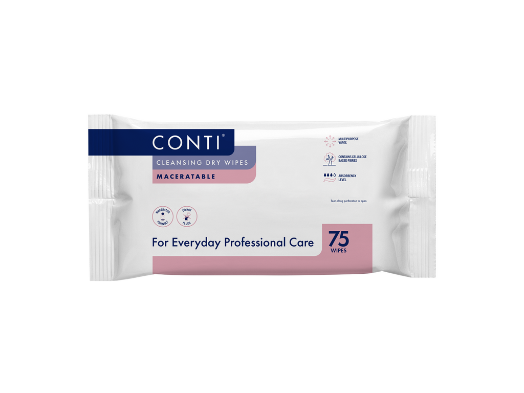 Conti Macereerbare Droge Doekjes Grootverpakking van 75 stuks