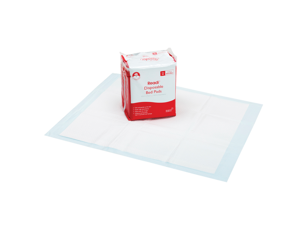 60 cm x 75 cm Readi wegwerpbedpads Sap 1350 ml x 25 pads