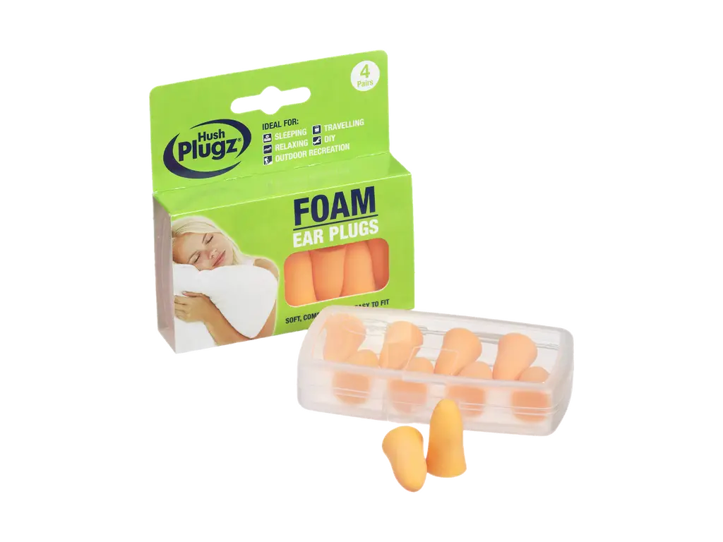 4-Paar Hush Plugz Schuim Oordopjes