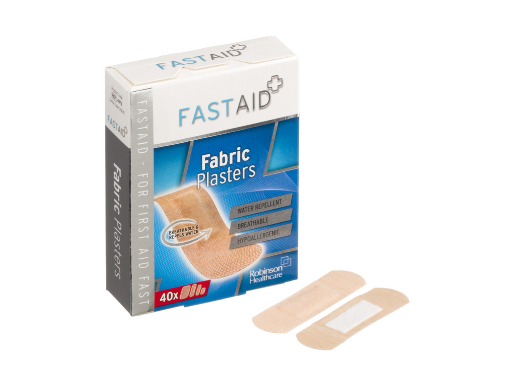 Fast Aid antiseptische textielpleisters 40 verschillende pleisters in 4 maten