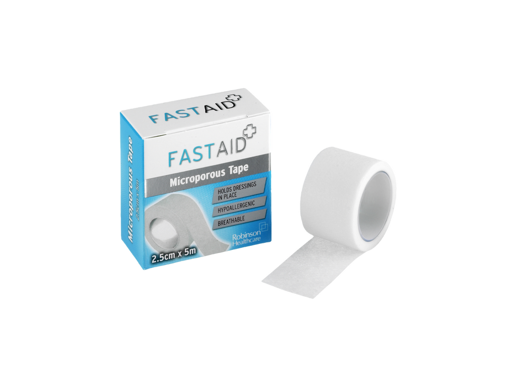 2,5 cm x 10 m snelle microporeuze tape