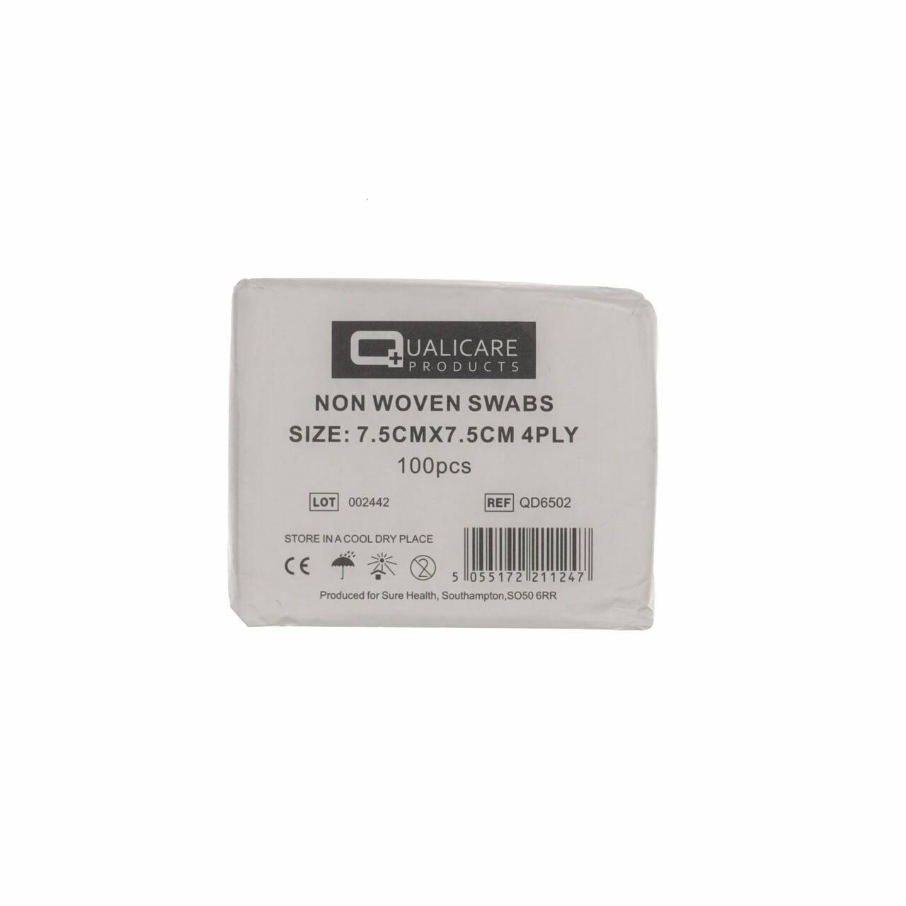 Gauze Swabs: 7,5 cm x 7,5 cm 4-laags x 100