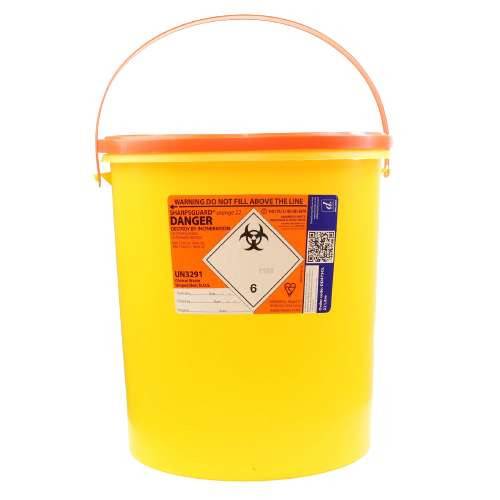 22 liter Sharpsguard oranje naaldenbak