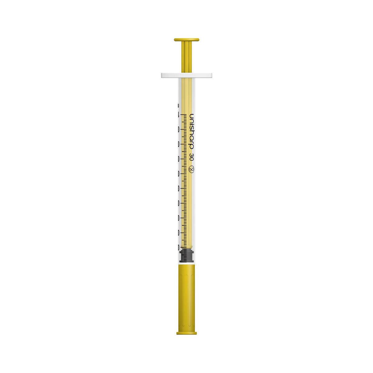 Unisharp 1ml 0.5 inch 30g Gold Unisharp Syringe and Needle u100 UF30G UKMEDI - UK Medical Supplies