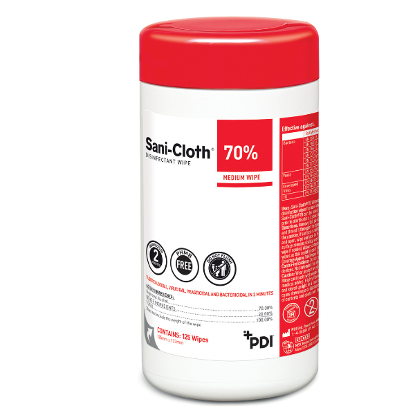 Sani-Cloth 70% Tube van 125 Doekjes