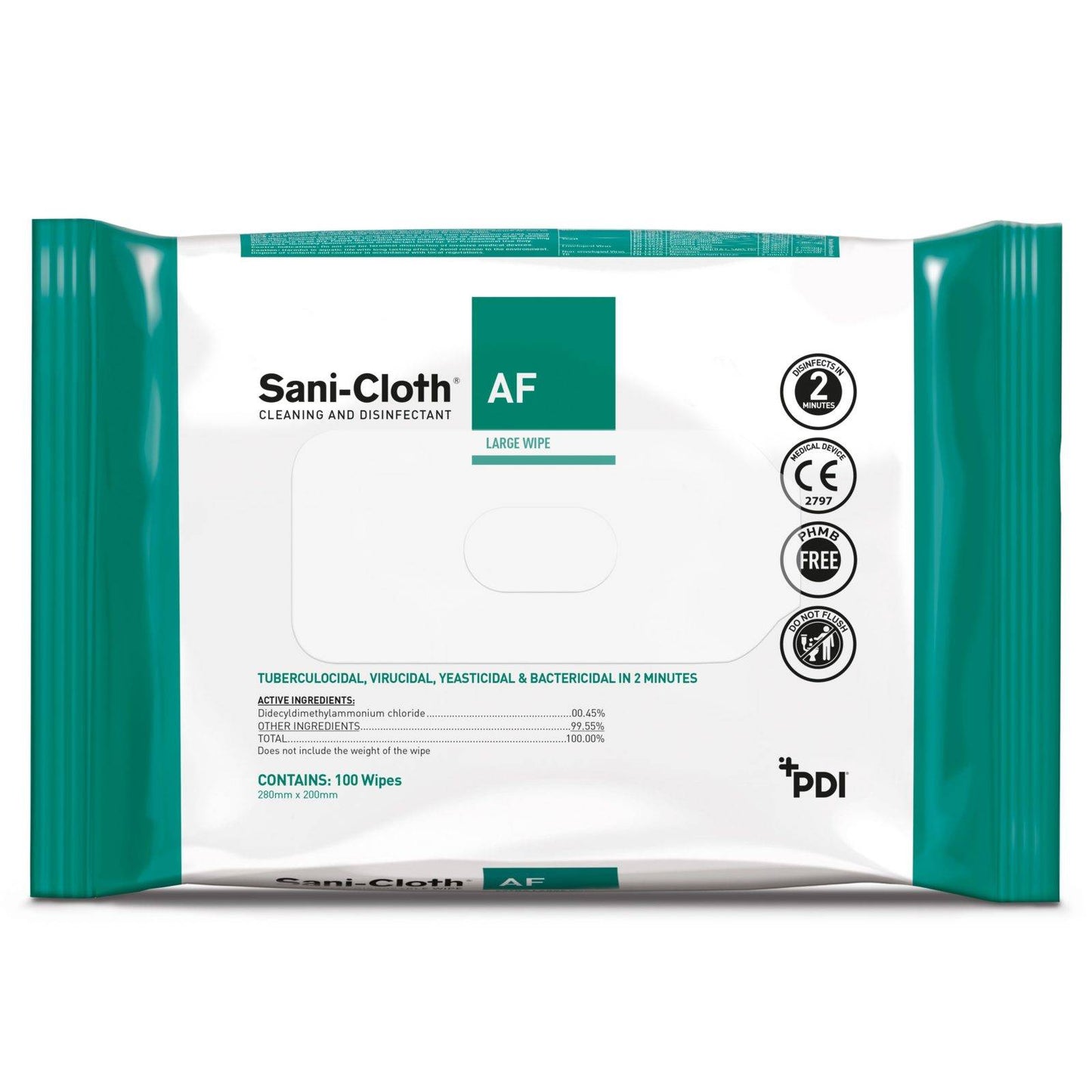 Sani-Cloth AF-doekjes, verpakking van 100