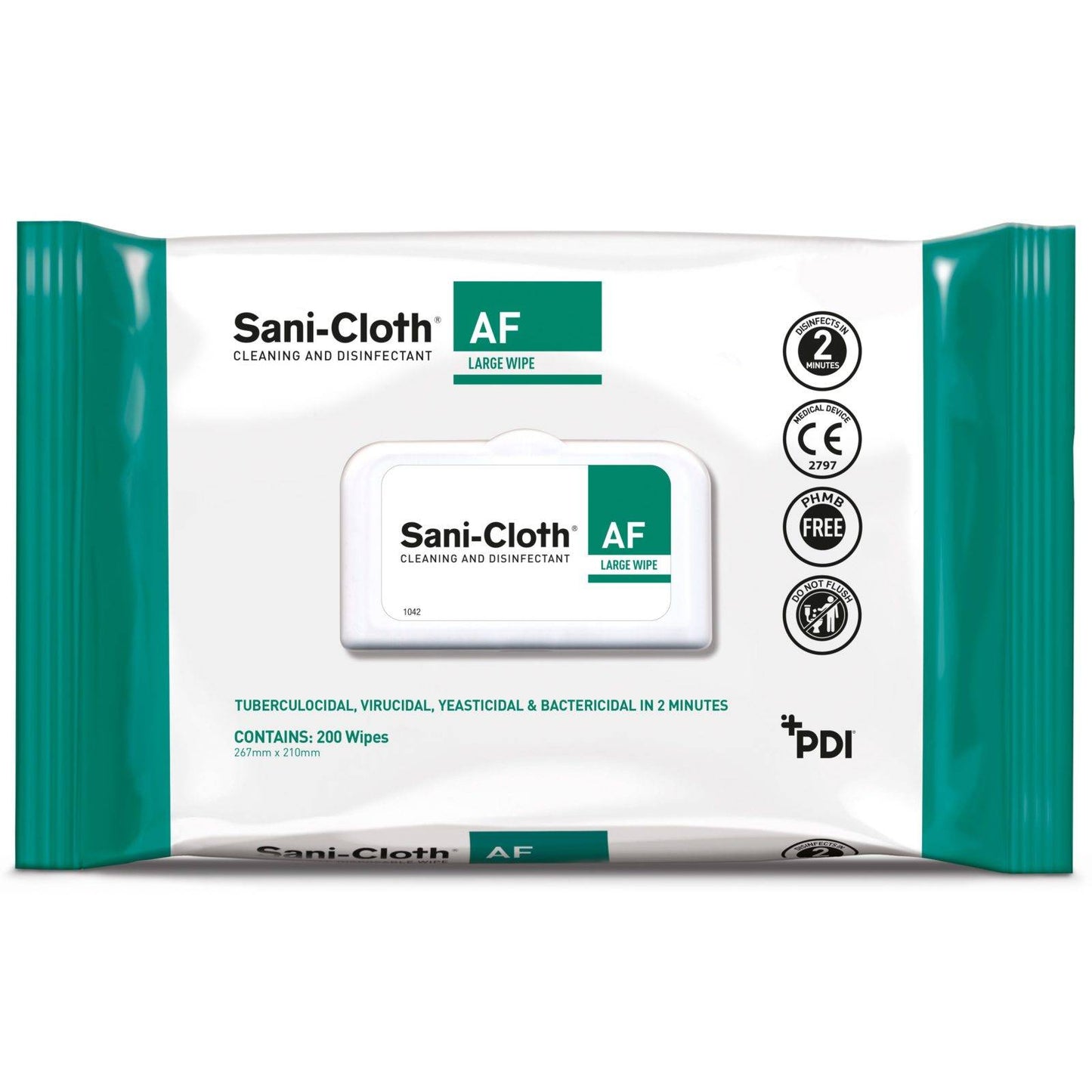 Sani-Cloth AF-doekjes, verpakking van 200